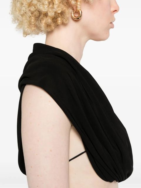 Christopher Esber interlock draped top - Black