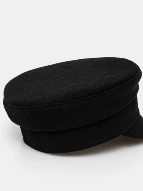 Ruslan Baginskiy kaszkiet wełniany kolor czarny KPC033-W-MRB