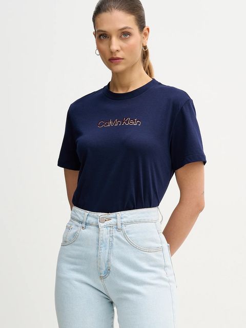 Calvin Klein Jeans t-shirt bawełniany damski kolor granatowy LV047E821G - zdjęcie produktu nr 1