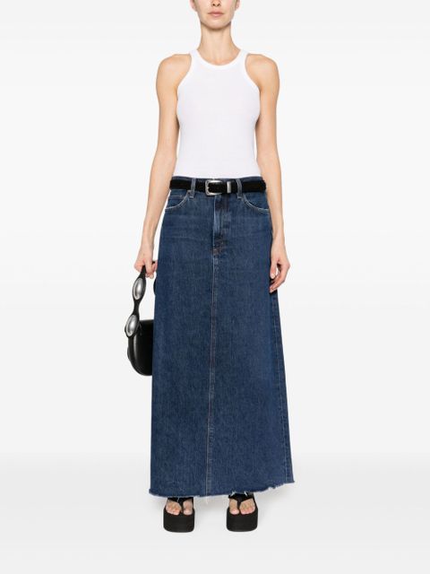 AGOLDE Hilla A-line denim maxi skirt - Blue