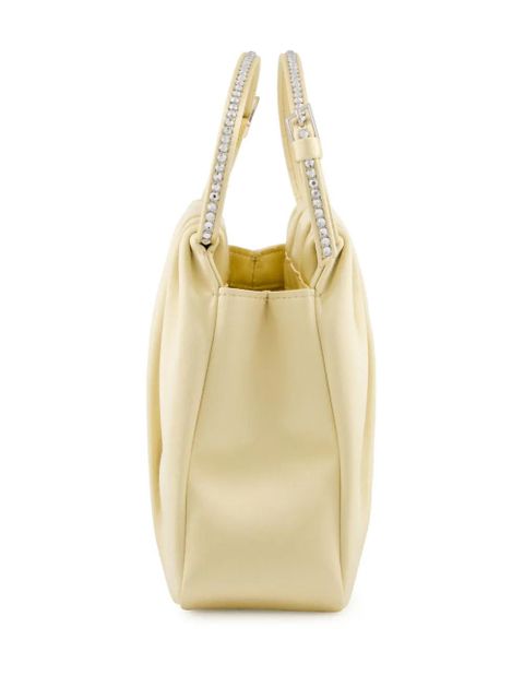 Amina Muaddi Vittoria Crystal satin tote bag - Neutrals