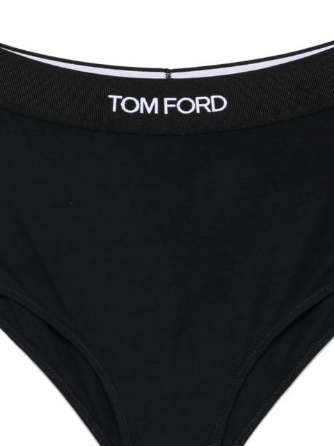 TOM FORD logo-waistband briefs - Black