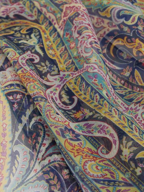 ETRO paisley silk scarf - Blue - zdjęcie produktu nr 2