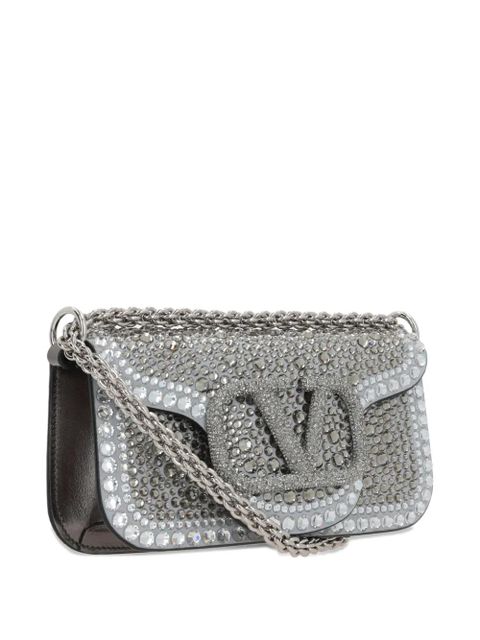 Valentino Garavani small Locò embellished shoulder bag - Silver