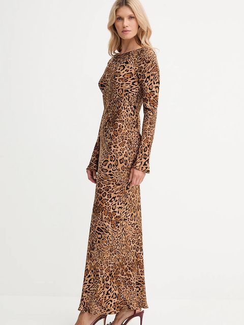 Twinset sukienka kolor brązowy maxi rozkloszowana 252TP2471 - zdjęcie produktu nr 2