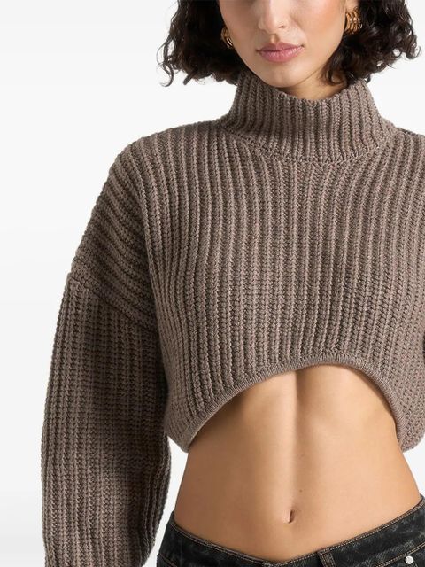 Manière De Voir Olia curved-hem sweater - Brown