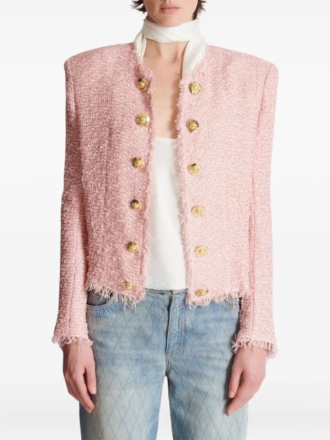 Balmain sequin-embellished tweed jacket - Pink - zdjęcie produktu nr 2