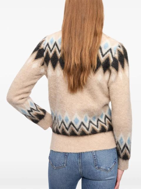 GANNI patterned-jacquard sweater - Neutrals