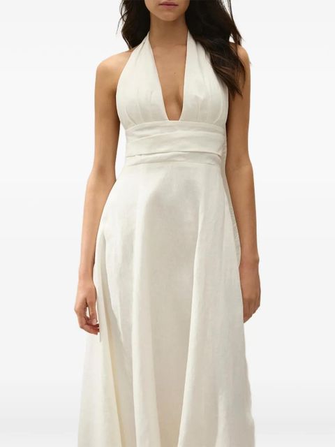 Faithfull the Brand Bianca halter-neck midi dress - White