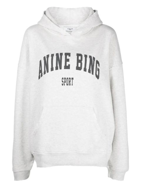 ANINE BING sport-graphic hoodie - Grey - zdjęcie produktu nr 1