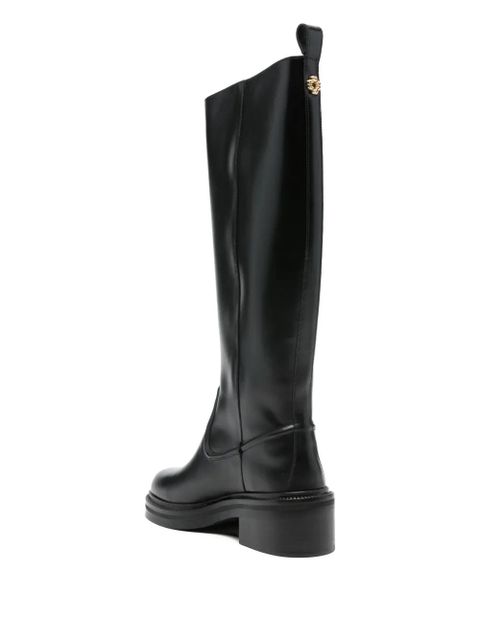 Maje leather knee-high boots - Black