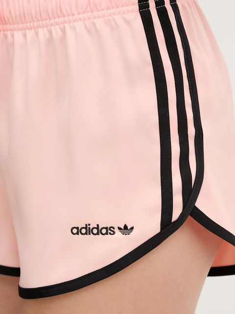 adidas Originals szorty Sprinter Shorts damskie kolor pomarańczowy z aplikacją high waist JN5643