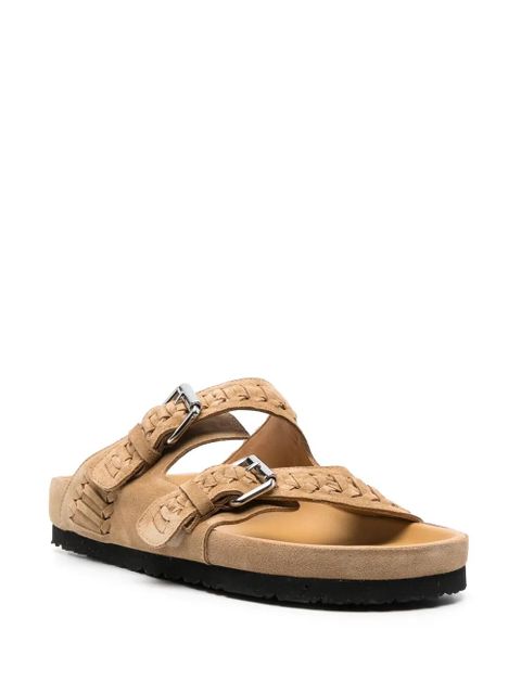 ISABEL MARANT Lennyo leather sandals - Brown