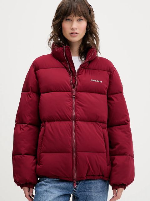 Guess Jeans kurtka damska kolor bordowy W4BL21 WGII2