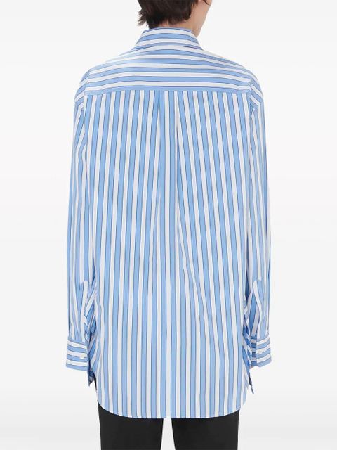 JW Anderson striped draped cotton shirt - Blue