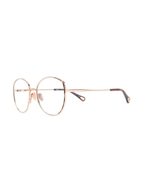 Chloé Eyewear round glasses frames - Gold - zdjęcie produktu nr 2
