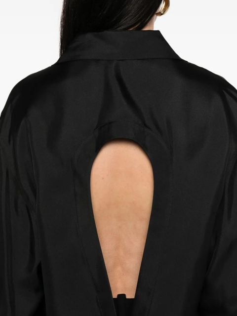 Róhe open-back silk shirt - Black