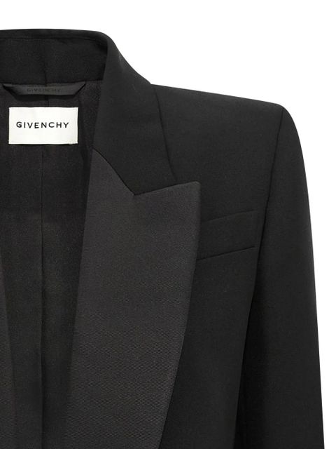 Givenchy peak-lapel padded-shoulder blazer - Black
