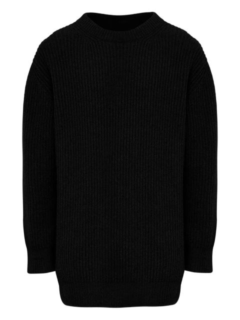 MM6 Maison Margiela ribbed crewneck sweater - Black - zdjęcie produktu nr 1