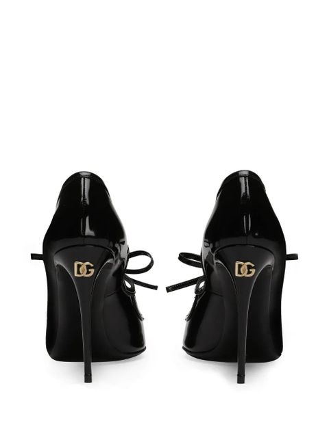 Dolce & Gabbana DNA ribbon-tie leather pumps - Black