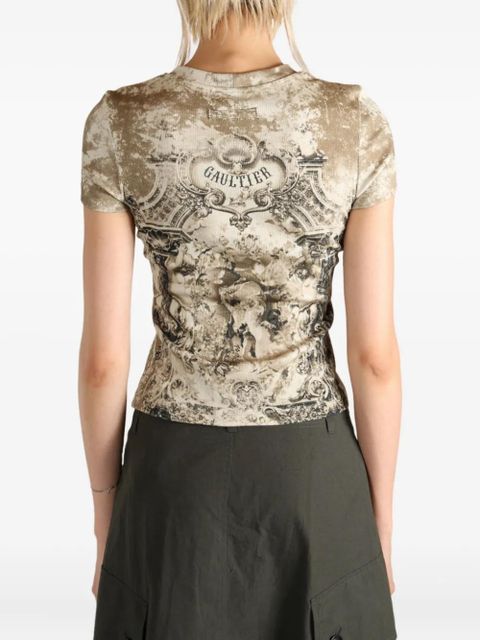 Jean Paul Gaultier Médaillon-print T-shirt - Neutrals