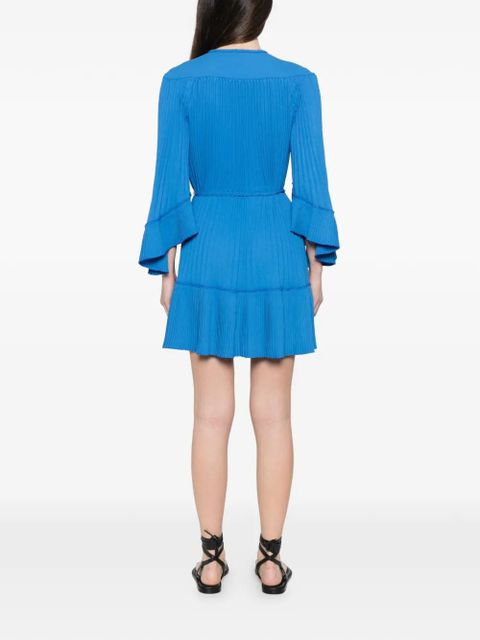 Maje pleated braided dress - Blue