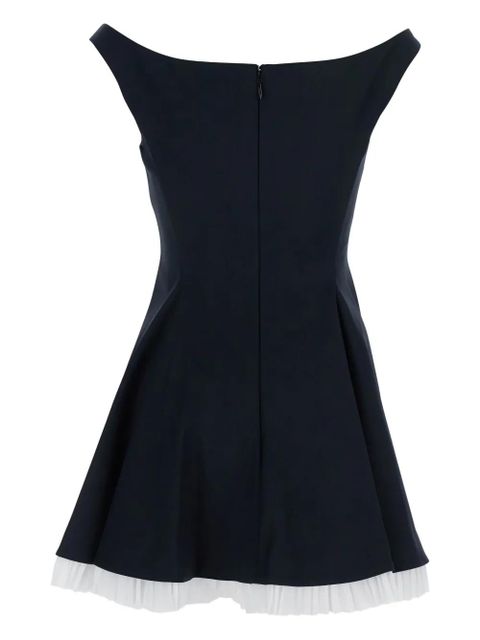 Simkhai Dorothie off-shoulder pleated mini dress - Black - zdjęcie produktu nr 2