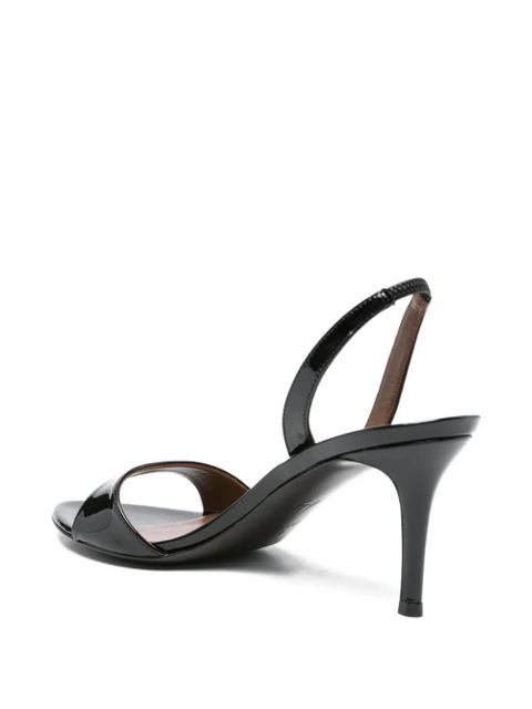 Giuseppe Zanotti 75 mm slingback patent leather sandals - Black