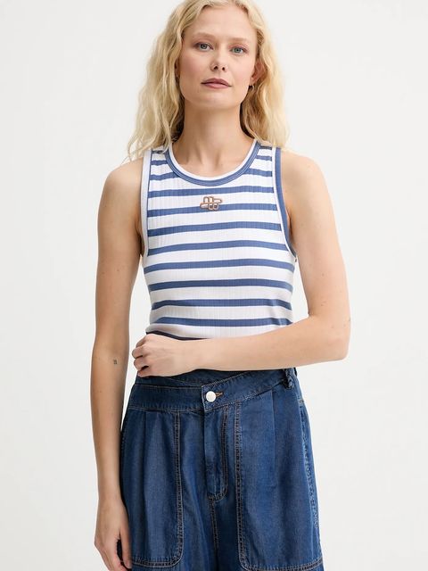 MUNTHE top bawełniany TEZZA kolor niebieski 252111525264 - zdjęcie produktu nr 1