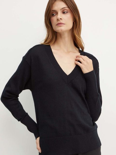 Silvian Heach sweter ANAGRET damski kolor czarny GPA24317MA