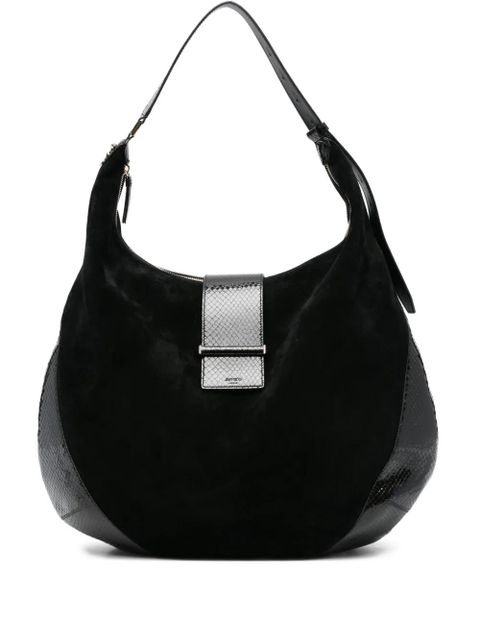 Jimmy Choo suede-leather shoulder bag - Black - zdjęcie produktu nr 1