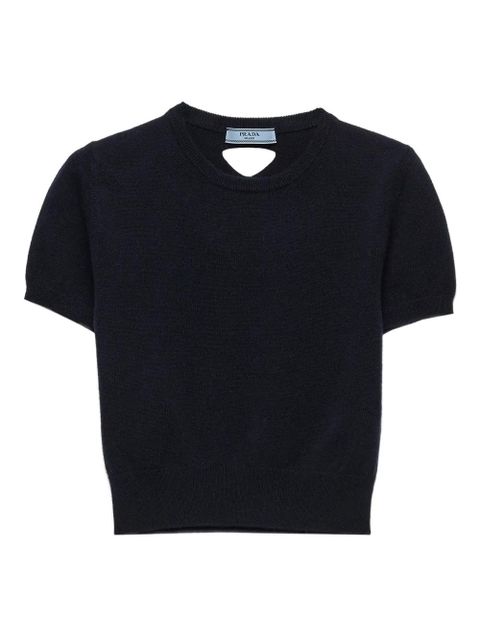 Prada short-sleeve crew-neck sweater - Blue - zdjęcie produktu nr 1