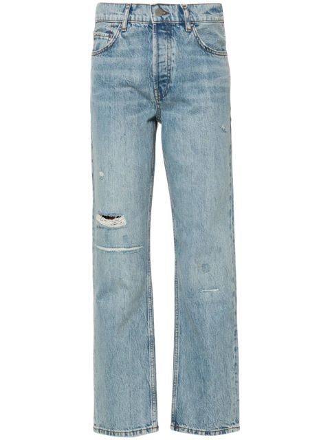 ANINE BING Benson high-rise straight-leg jeans - Blue
