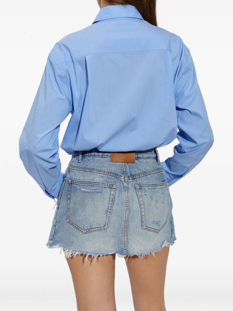 Alexander Wang distressed denim playsuit - Blue