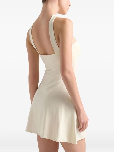 La Reveche Arya rose-embellished halter-neck mini dress - Neutrals - zdjęcie produktu nr 2