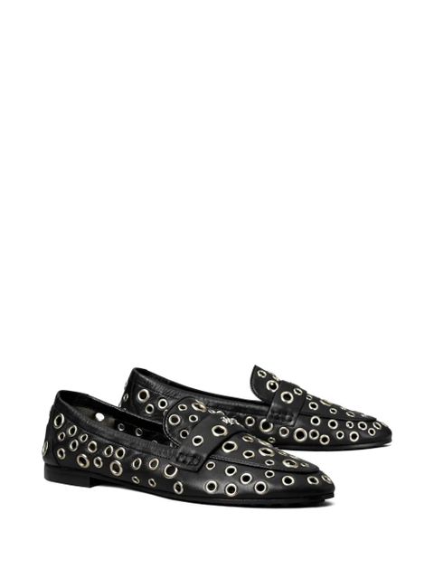 Tory Burch eyelet-embellished loafers - Black