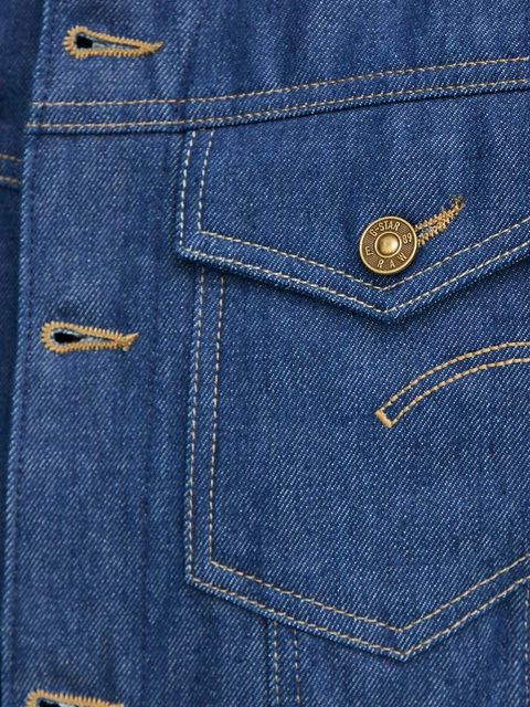 G-Star kurtka jeansowa damska kolor granatowy przejściowa oversize