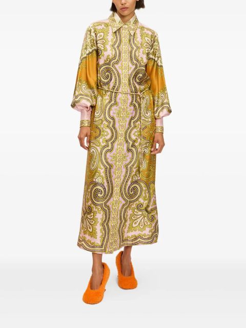 ALEMAIS paisley-print puff-sleeve maxi dress - Brown - zdjęcie produktu nr 2