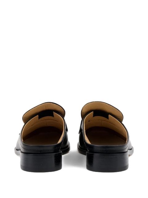 MM6 Maison Margiela leather slip-on mules - Black