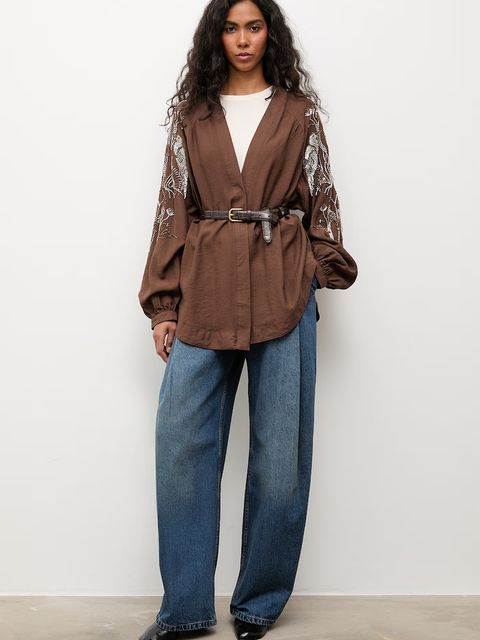 Answear.LAB marynarka damska z wiskozy - zdjęcie produktu nr 1