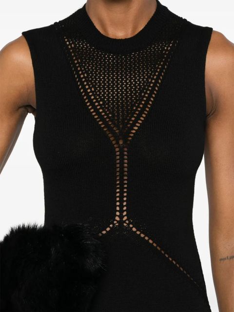 Jil Sander crew-neck knitted maxi dress - Black