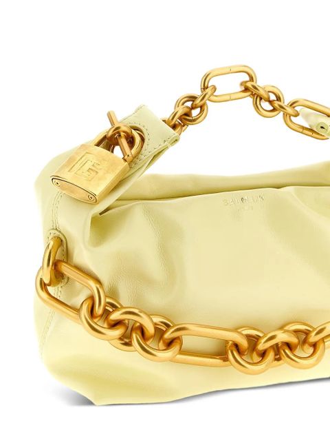 Balmain mini Sync chain leather tote bag - Yellow - zdjęcie produktu nr 2