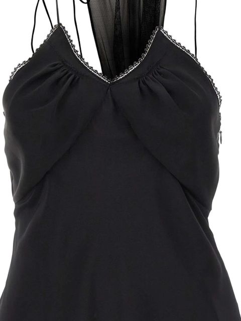 Victoria Beckham lace v-neck top - Black