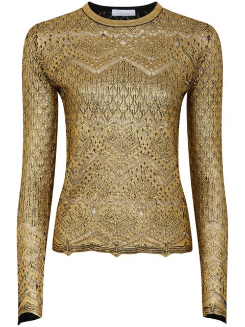 Rabanne metallic knit top - Gold