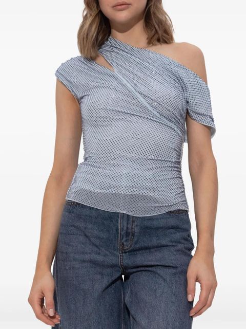 Self-Portrait rhinestone-embellished top - Blue - zdjęcie produktu nr 2