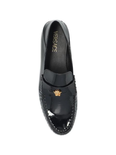 Versace medusa-detail loafers - Black