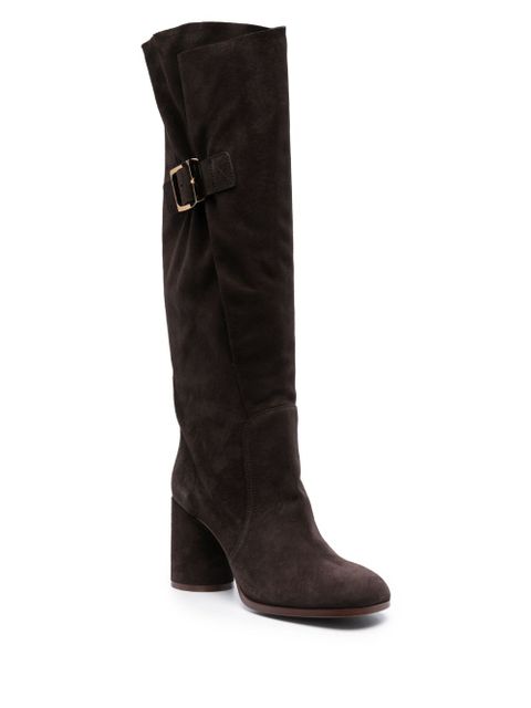 Casadei Cleo Kate 85mm suede boots - Brown - zdjęcie produktu nr 2