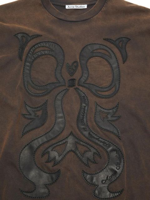 Acne Studios appliqué long-sleeve T-shirt - Brown