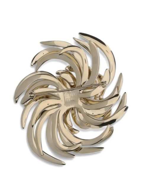 Miu Miu swirl brooch - Gold