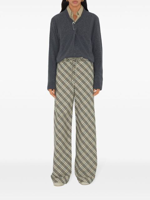 Burberry checked trousers - Neutrals - zdjęcie produktu nr 2